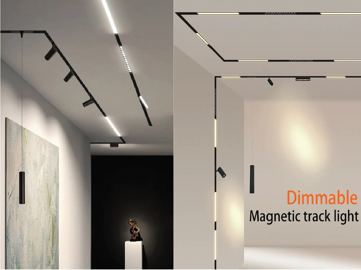 Led magnetic track light